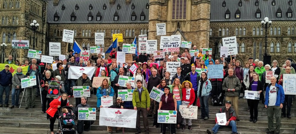 Fair Vote Supporters on Parliament Hill