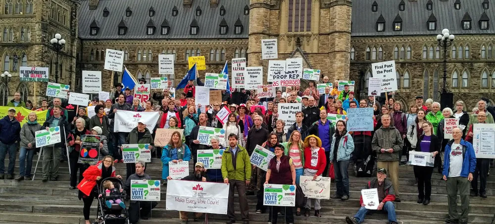 Fair Vote Supporters on Parliament Hill